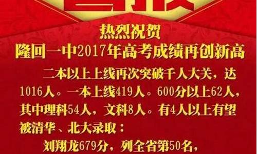 2017隆回高考喜报_2021年隆回高考光荣榜