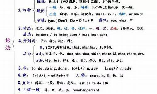 高考英语常见语法知识点-高考英语常见语法